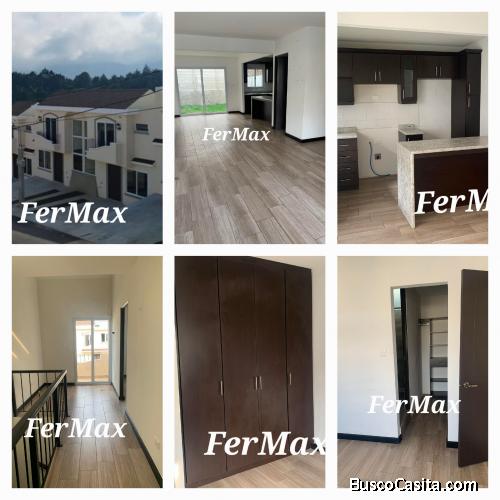 Casa en San José Pinula.  3 dormitorios y Estudio  Q3,000.00  inc. Mantenimiento 