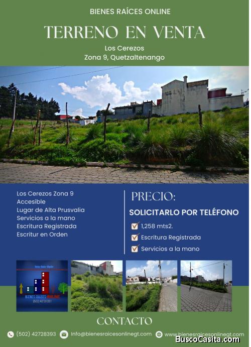Terreno en Venta Los Cerezos Zona 9 Quetzaltenango 