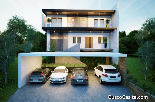Venta de casa moderna en Condominio en Muxbal