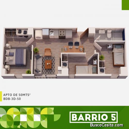 APARTAMENTO EN VENTA EN ZONA 5 50m2