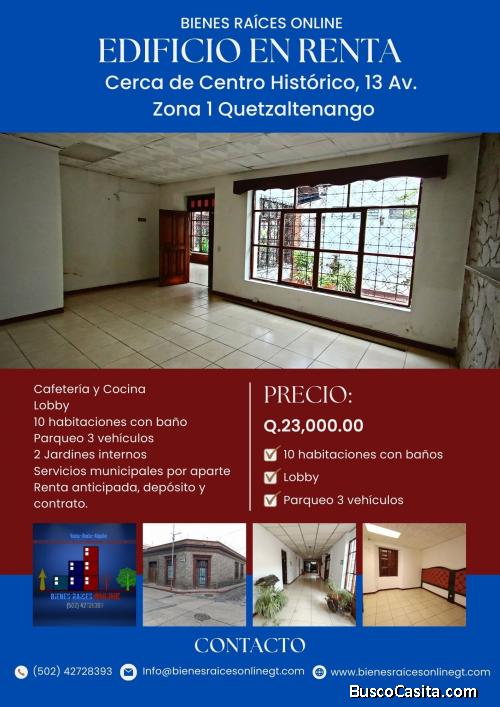 Edificio en Renta Zona 1 Quetzaltenango 