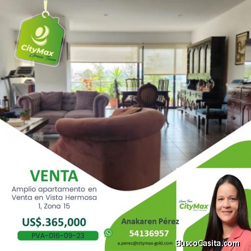 Amplio apartamento en Venta en Vista Hermosa 1, Zona 15
