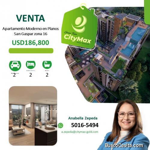 Venta Apartamento Moderno en Planos San Gaspar zona 16