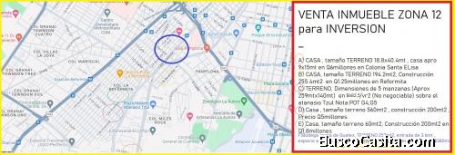 VENTA INMUEBLE ZONA 12 para INVERSION