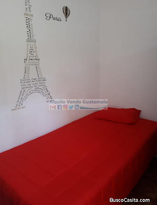 Habitación Amoblada en Alquiler Zona 9, Un Ambiente, 15 m2, Q1,450