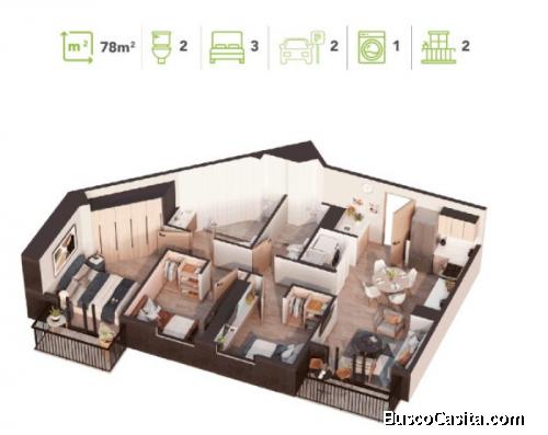 Apartamento En Venta En Zona 12.; Idi: 130599