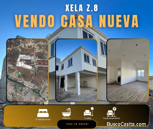 CASA NUEVA EN VENTA EN XELA FINAL Z.8  
