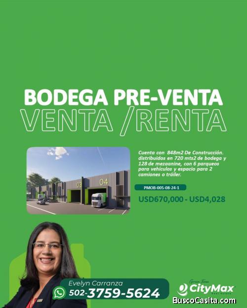 En Venta o Renta bodega en carretera al pacifico, Amatitlán