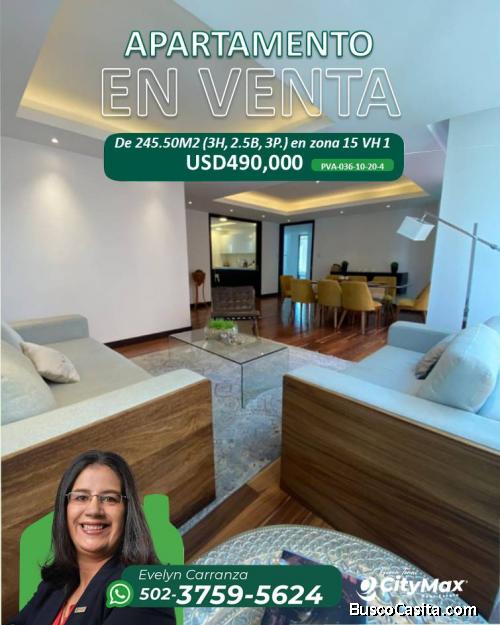 En venta apartamento en zona 15, VH 1