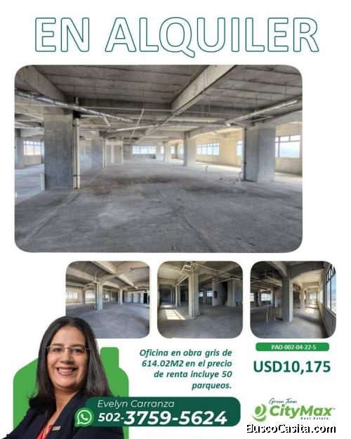 En Renta amplia oficina en zona 12