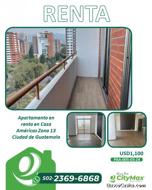 Apartamento en renta en Casa Américas