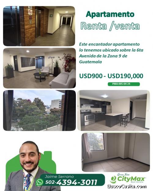 ¡Apartamento en Venta y Renta en Zona 9!