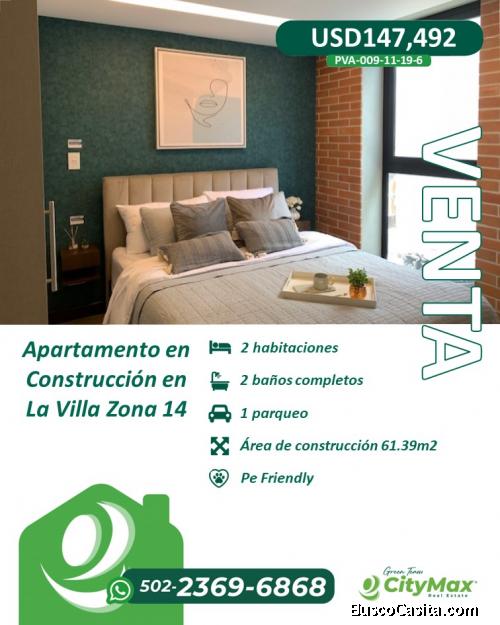 APARTAMENTO VENTA EN CONSTRUCCIÓN EN ZONA 14 La Villa
