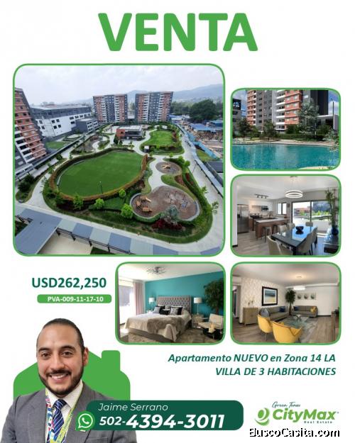 Apartamento NUEVO en VENTA Zona 14 LA VILLA