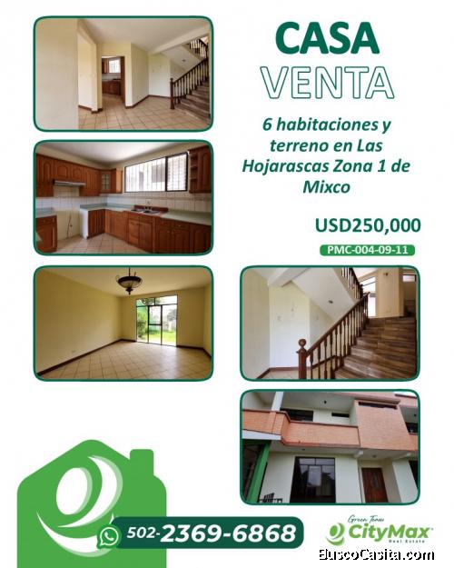 VENTA CASA 6 habitaciones y terreno en Las Hojarascas