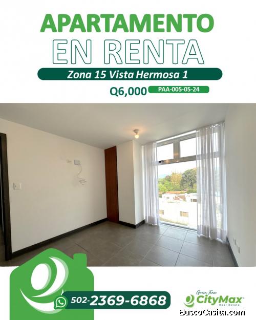 Renta de Apartamento zona 15 Vista Hermosa 1