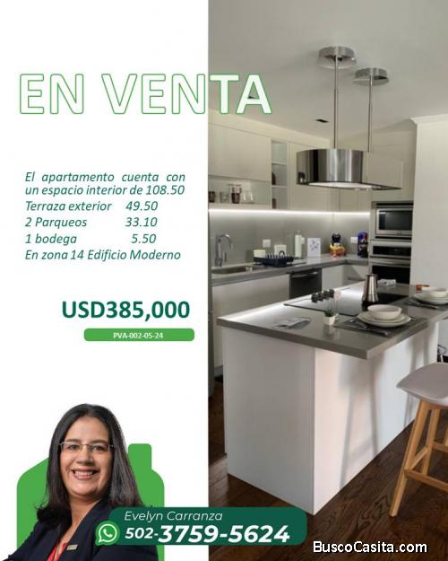 En Venta Apartamento Amueblado en zona 14