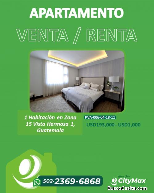 Apartamento de 1 habitación en VentaRenta en Vista Hermosa 1, Zona 15