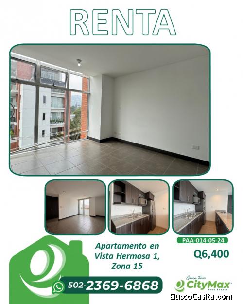 Apartamento en renta Vista Hermosa 1 Zona 15