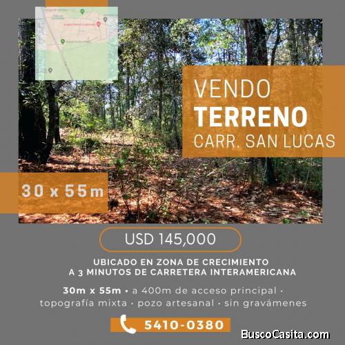 Vendo Terreno 30X55m Carr. San Lucas Sacatepéquez 