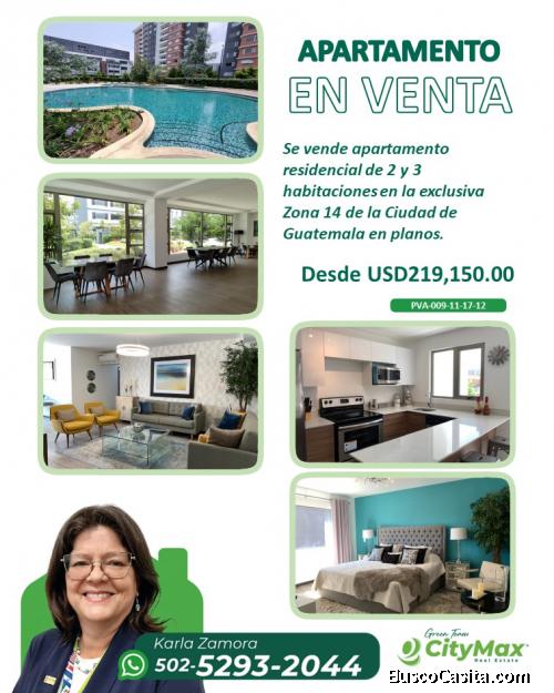 Apartamento en Planos en Venta zona 14