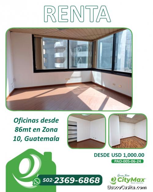 Oficinas en Renta en Zona 10 Guatemala