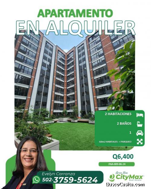 En Renta Apartamento en zona 9
