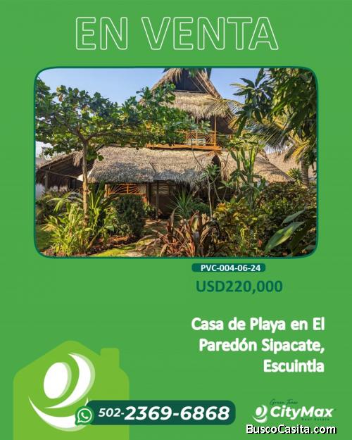 Casa de Playa en Venta en El Paredón Sipacate