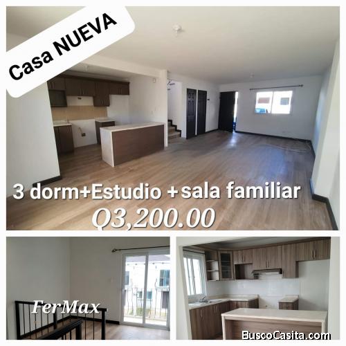 Alquilo casa NUEVA en San José Pinula 