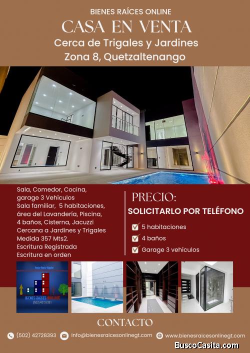 Casa en Venta Premium Zona 8 Quetzaltenango 