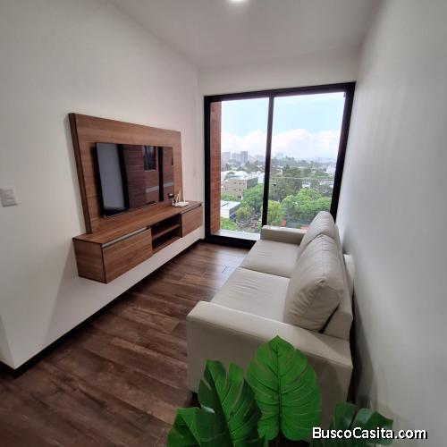 Apartamento amueblado en renta edificio Brunelo zona 10