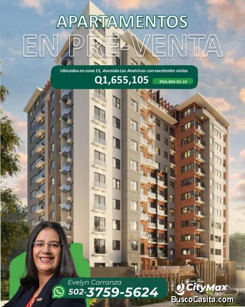 En Pre-Venta Apartamentos en zona 13