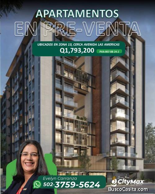 En Preventa apartamentos en zona 13