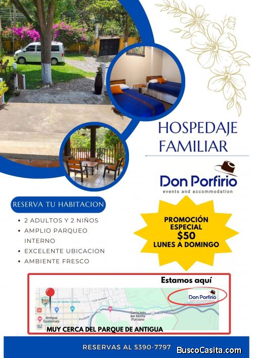 Vive la magia de Antigua en un Hospedaje Familiar Confortable