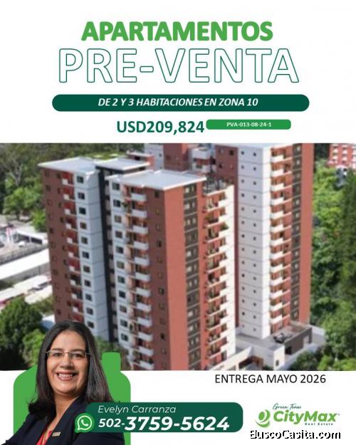 CityMaxGold  En #Pre-venta apartamentos en zona 10