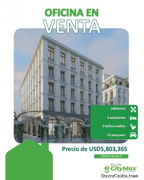 En venta oficina comercial en la zona 16