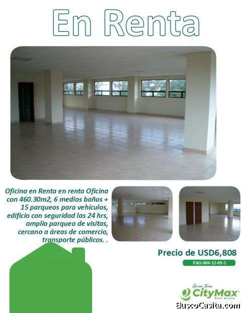 En renta oficina comercial en Zona 13 Edificio Condesa