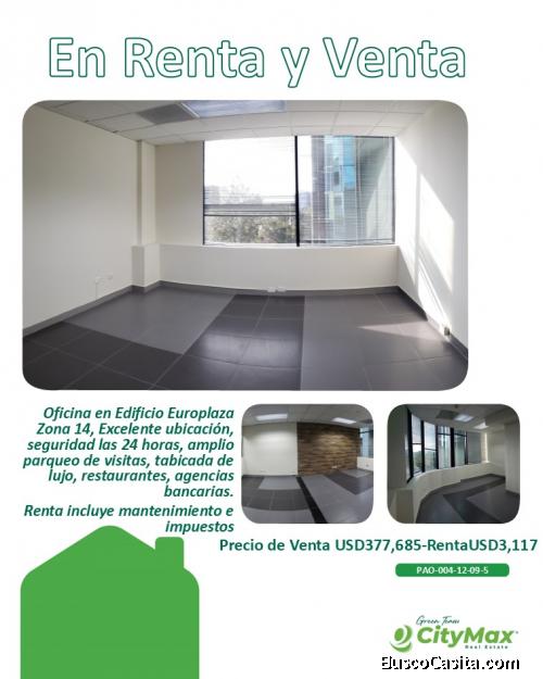Oficinas en Renta o Venta en la zona 14 