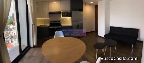 Apartamento Amoblado en Alquiler Zona 10, 1 Habitación, 40 m2, Q6,500