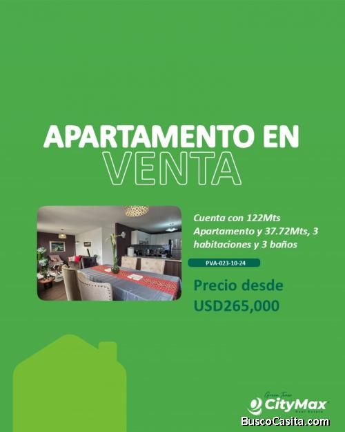 Apartamento en Venta de 3 Habitaciones en zona 15