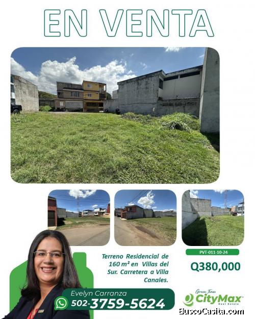 En Venta Terreno Residencial en Km 16.5 Carretera a Villa Canales