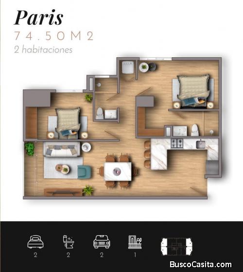 Apartamento en edificio nuevo Boulevard Los Proceres