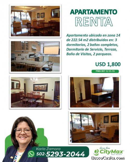 Apartamento Amueblado en Renta 