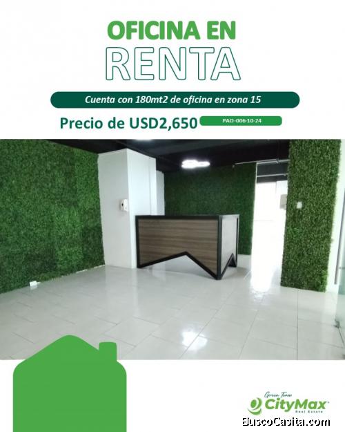 Oficina en Renta en Insigne Zona 15