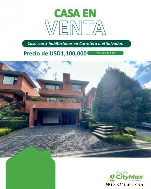 Espectacular y amplia casa venta en Carretera a el Salvador