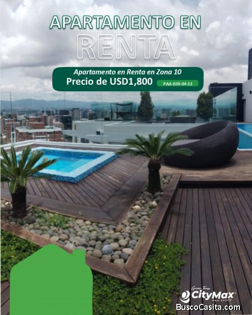 Apartamento en Renta en Oakland Zona 10