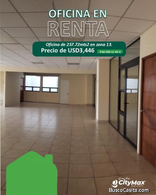 Renta Oficina en Zona 13 Ciudad de Guatemala