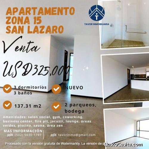Apartamento nuevo zona 15 San Lazaro en venta