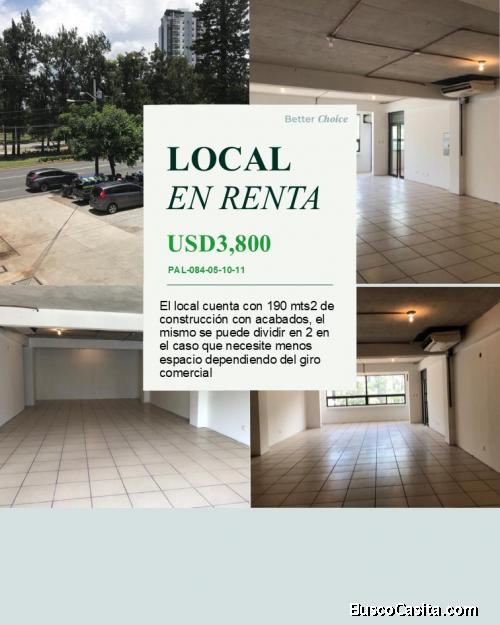 Local renta en segundo nivel en Vista Hermosa Z.15