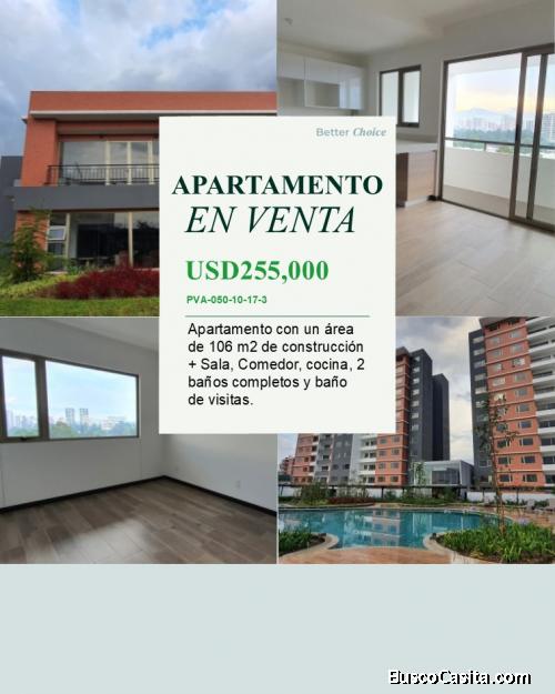 En Venta apartamento en la Zona 14 con Jardín